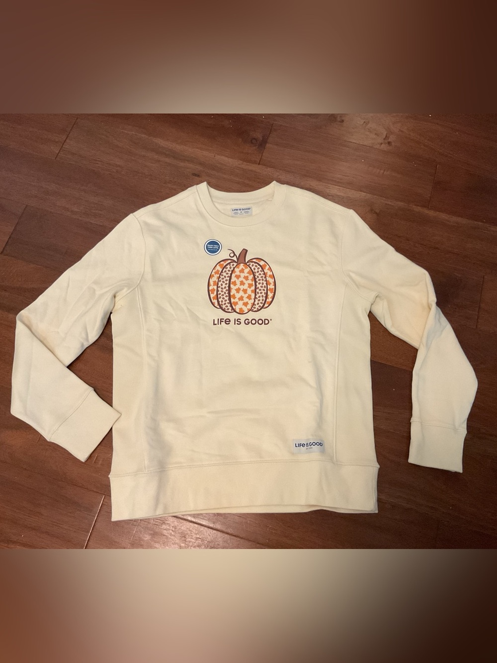 Life is Good Pumpkin sweatshirt new